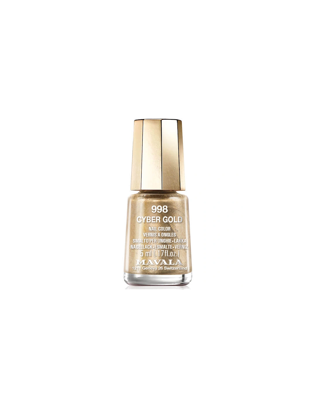 Cyber Chic Mini Colour Nail Varnish - Cyber Gold, 2 of 1