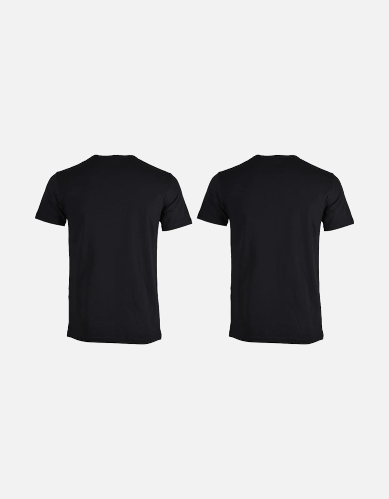 Cotton 2Pack Round Neck Black T-Shirt