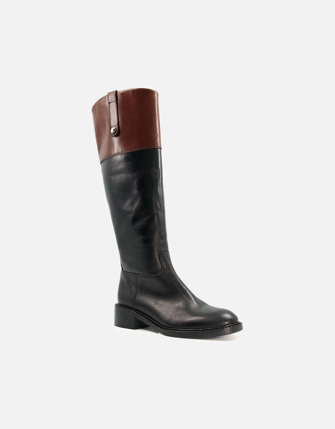 Ladies Tonia - Metal-Detail Leather Rider Boots, 7 of 6