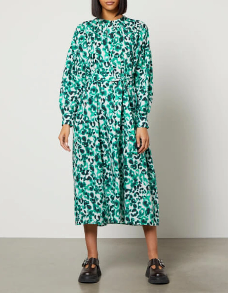 Women's Abilene Dress - Flowding Flower Green - - Home - Women's Abilene Dress - Flowding Flower Green