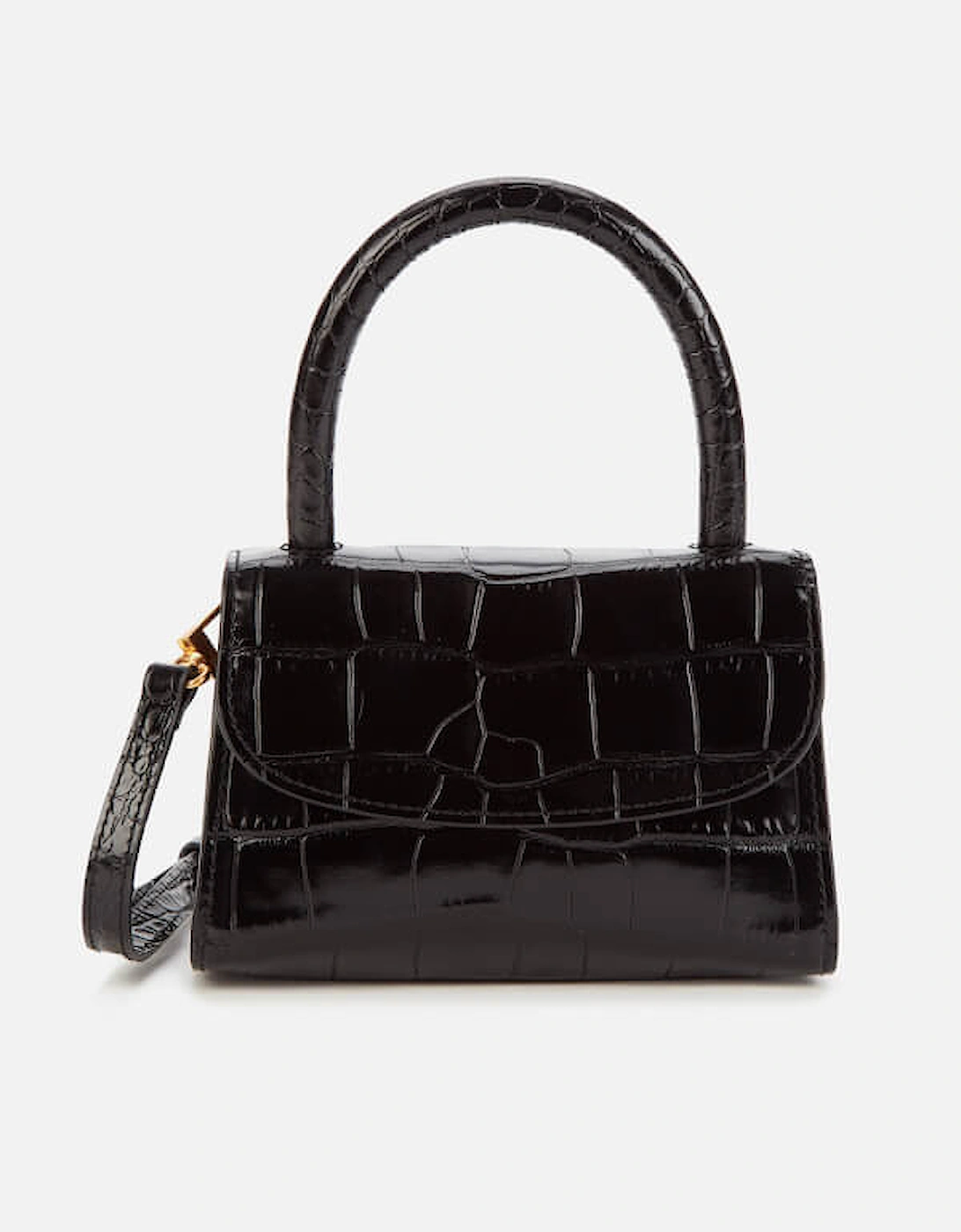 Women's Mini Croco Top Handle Bag - Black, 2 of 1