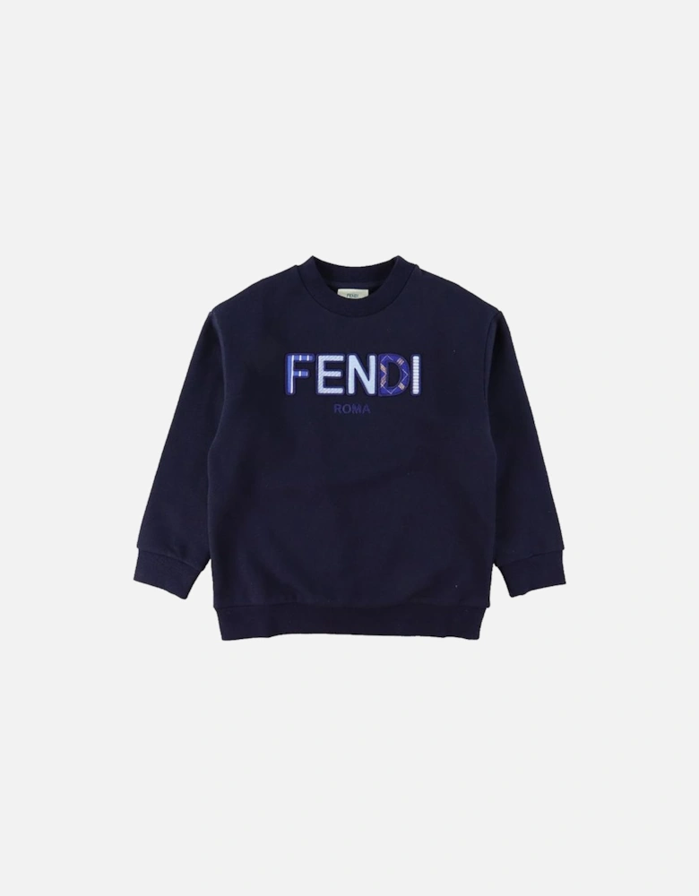 Unisex Kids Logo Sweater Navy