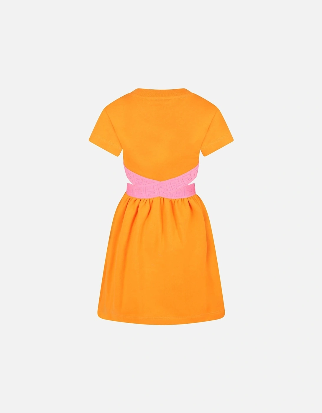Girls FF Cut Out Dress Orange, 3 of 2