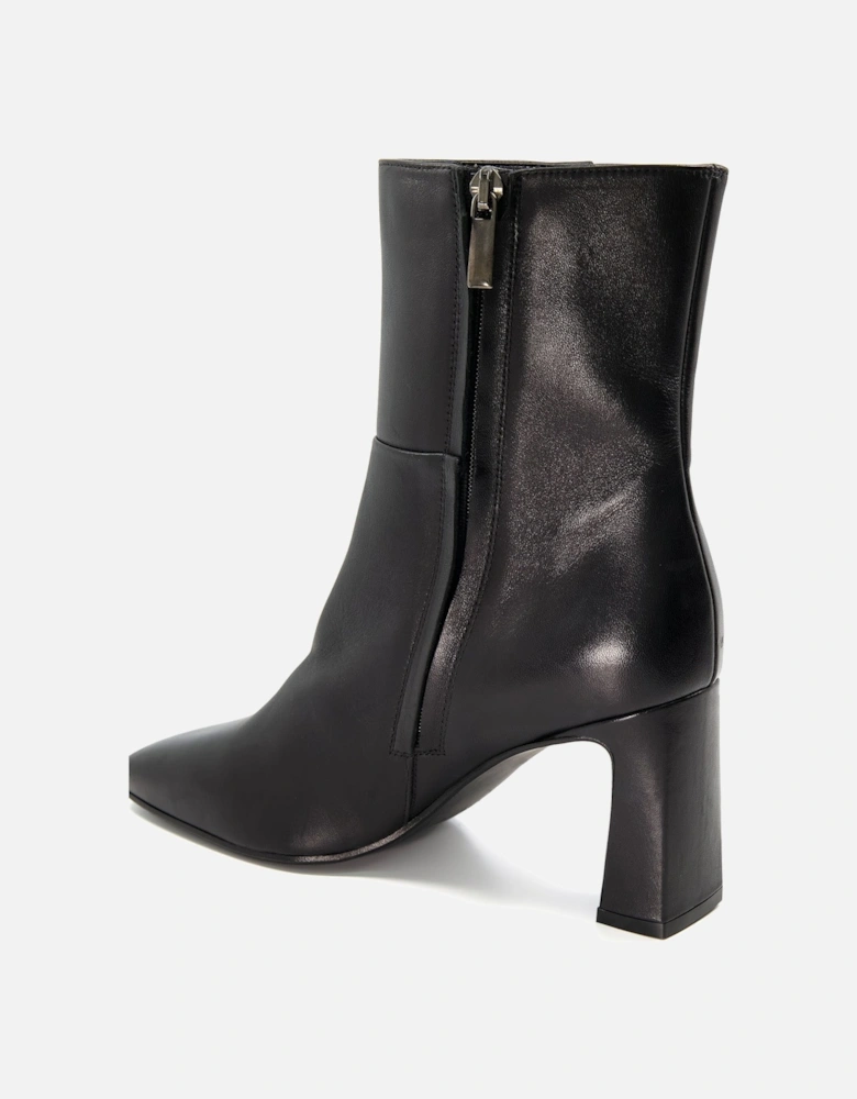 Ladies Orlie - Leather Flare-Heel Ankle Boots