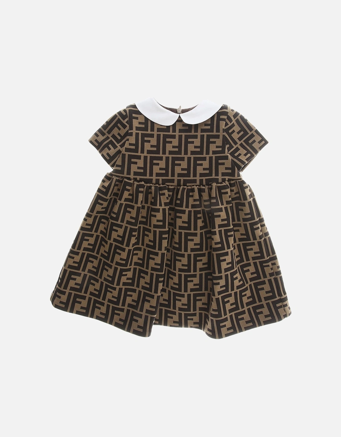 Baby Girls Ff Print Dress Brown, 2 of 1
