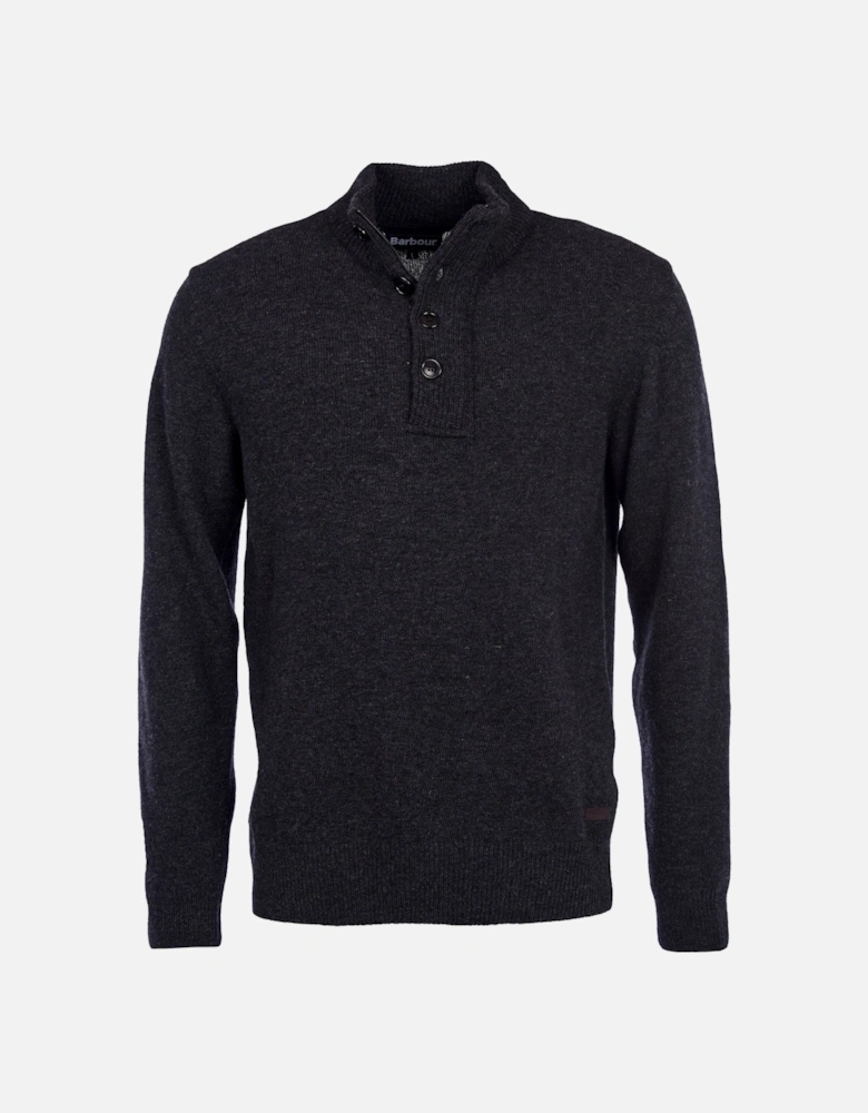 Patch Half Zip Jumper Charcoal