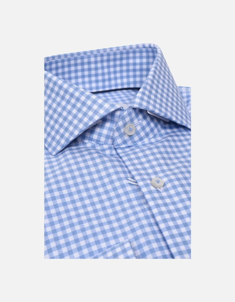 Eterna Modern Fit Checked Shirt Blue Check