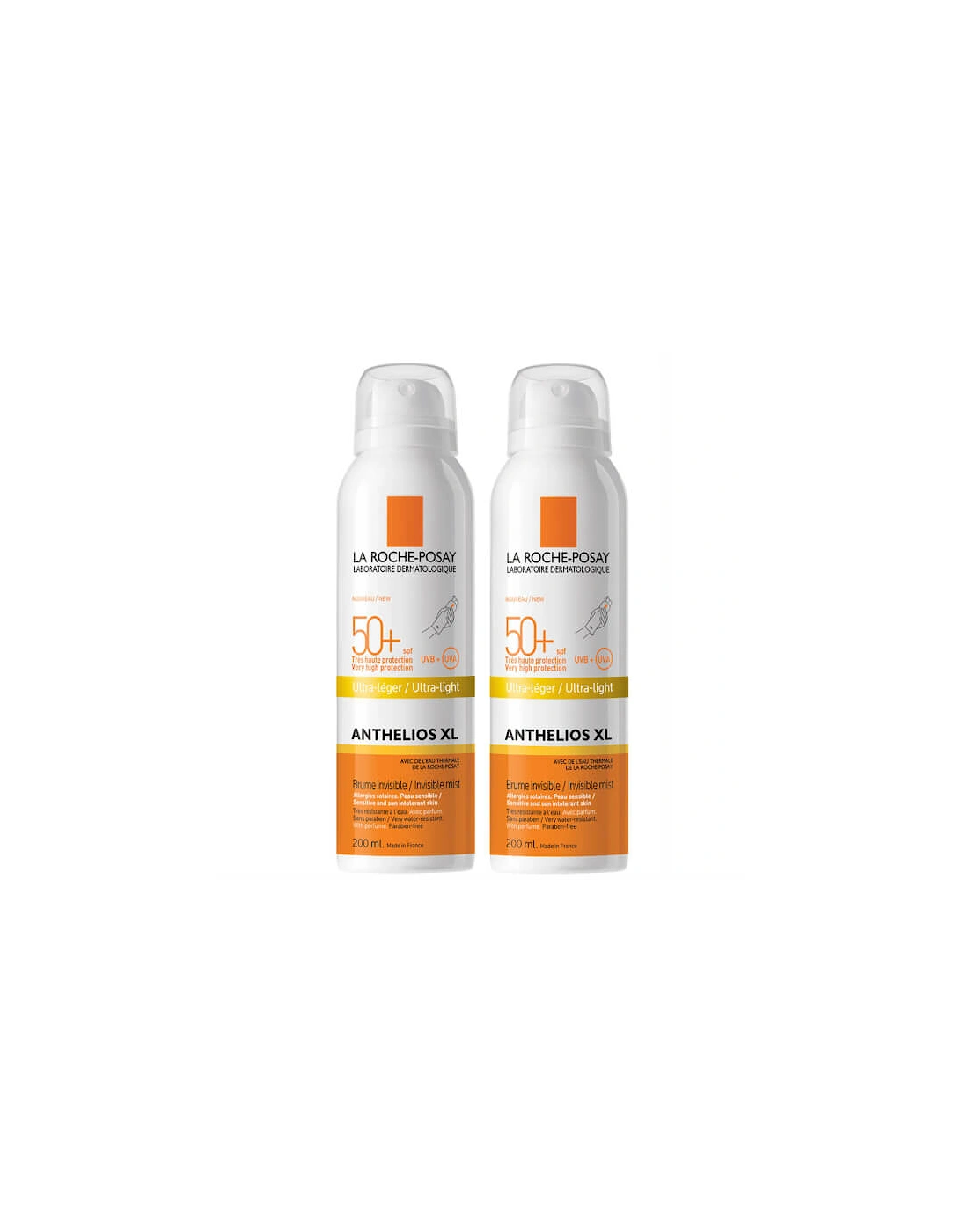 La Roche-Posay Anthelios Ultra-Light SPF50+ Sun Protection Spray 200ml Duo, 2 of 1