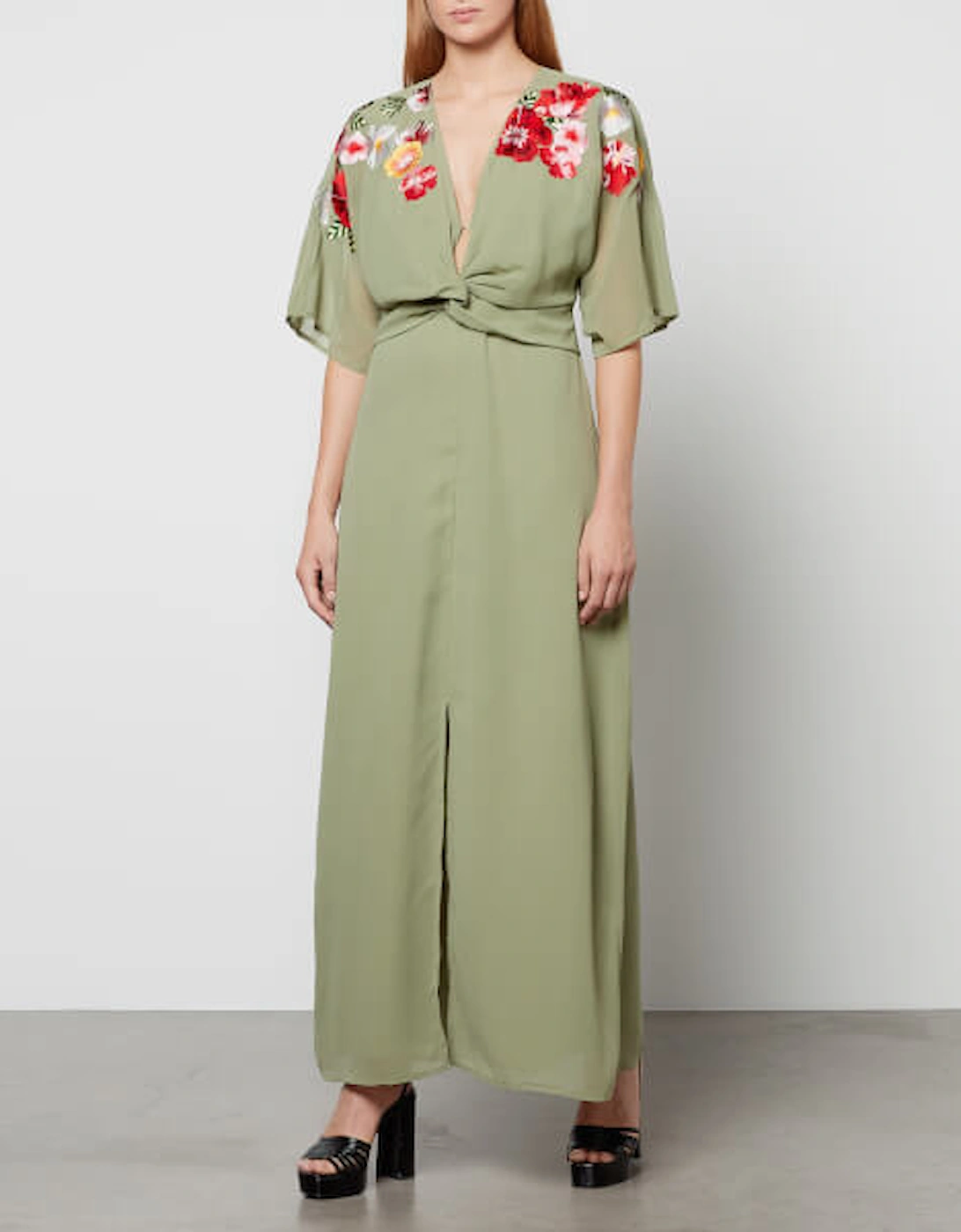 Hope & Ivy Cora Floral-Embroidered Chiffon Maxi Dress, 2 of 1