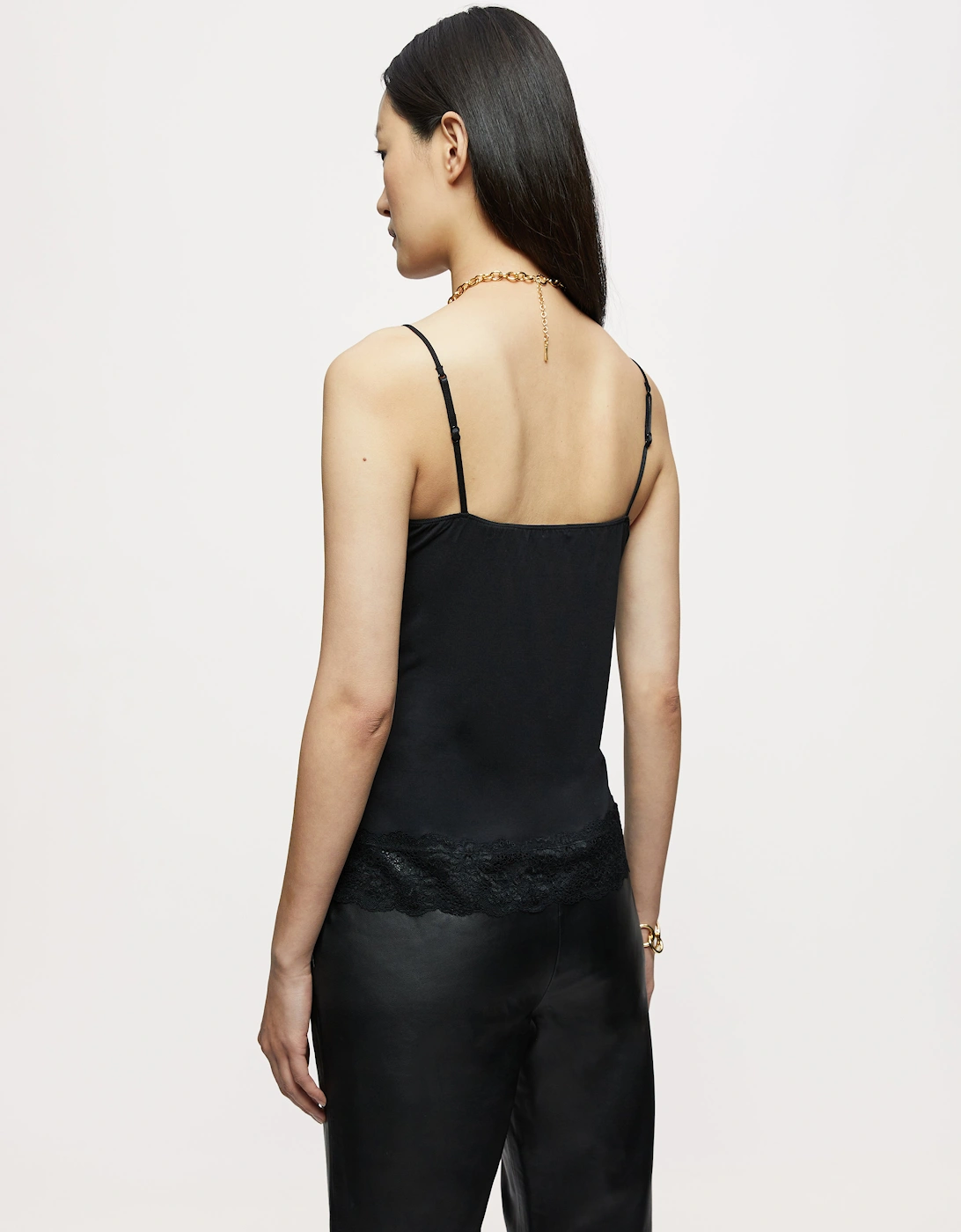 Modal Lace Vest | Black