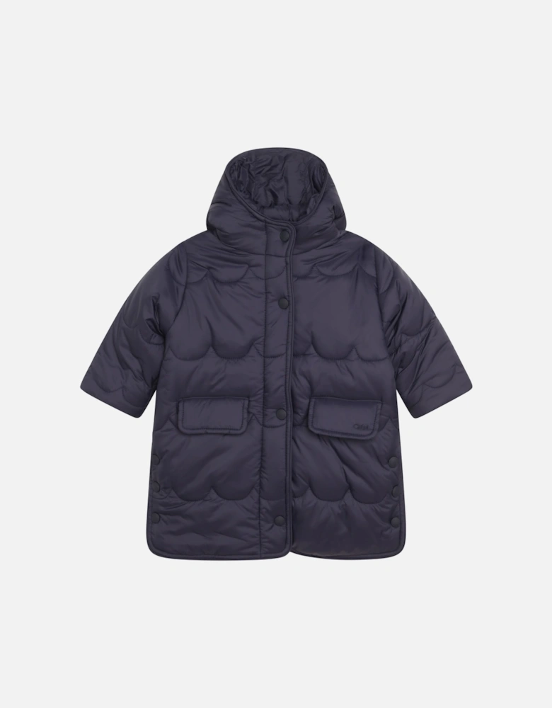 Girls Chloe Navy Puffercoat