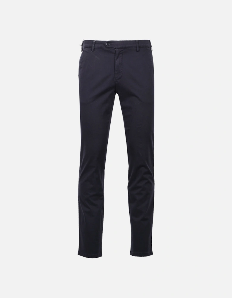 Roma Cotton Chino Straight Fit Trousers Navy