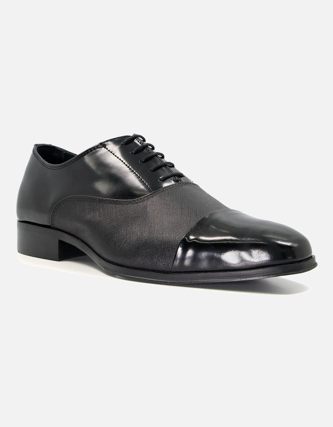 Mens Sheet 2 - Embossed Leather Oxford Shoes, 6 of 5