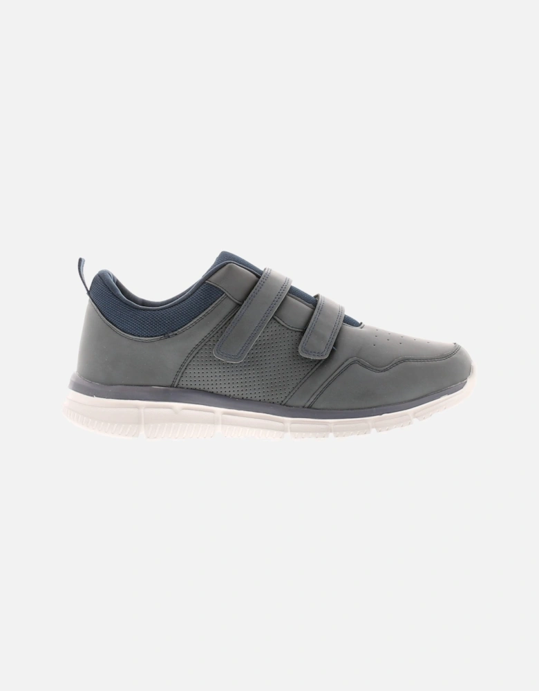 Mens Trainers Victor Touch Fastening Lightweight Navy UK Size