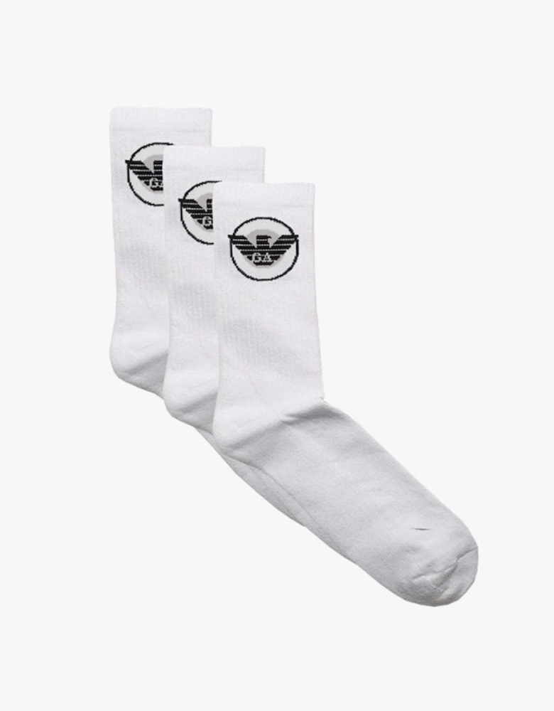 Cotton 3-Pair White Socks