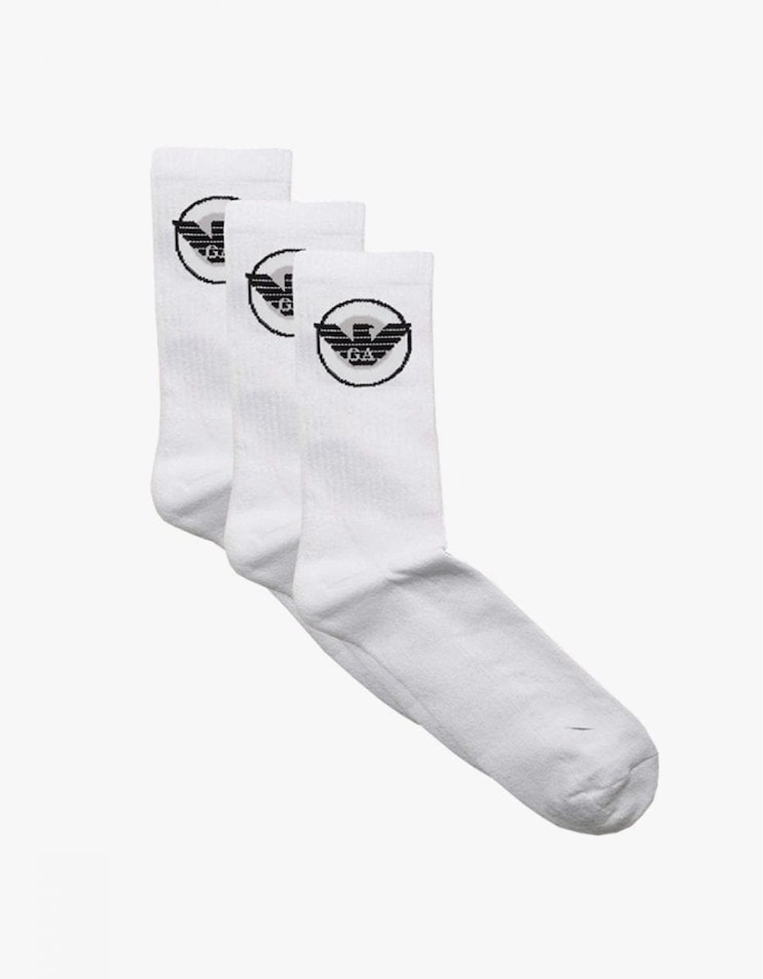 Cotton 3-Pair White Socks, 2 of 1