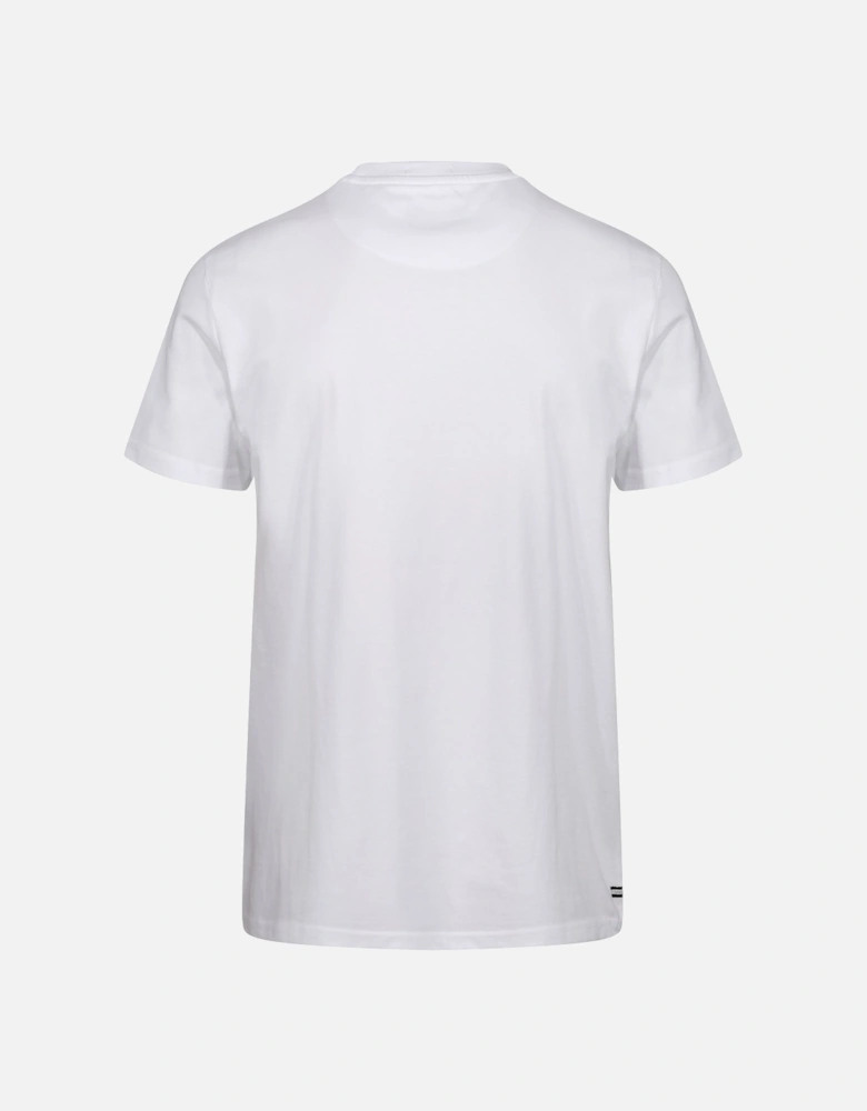 Loco Graphic Print Mens Crew Neck T-Shirt - White
