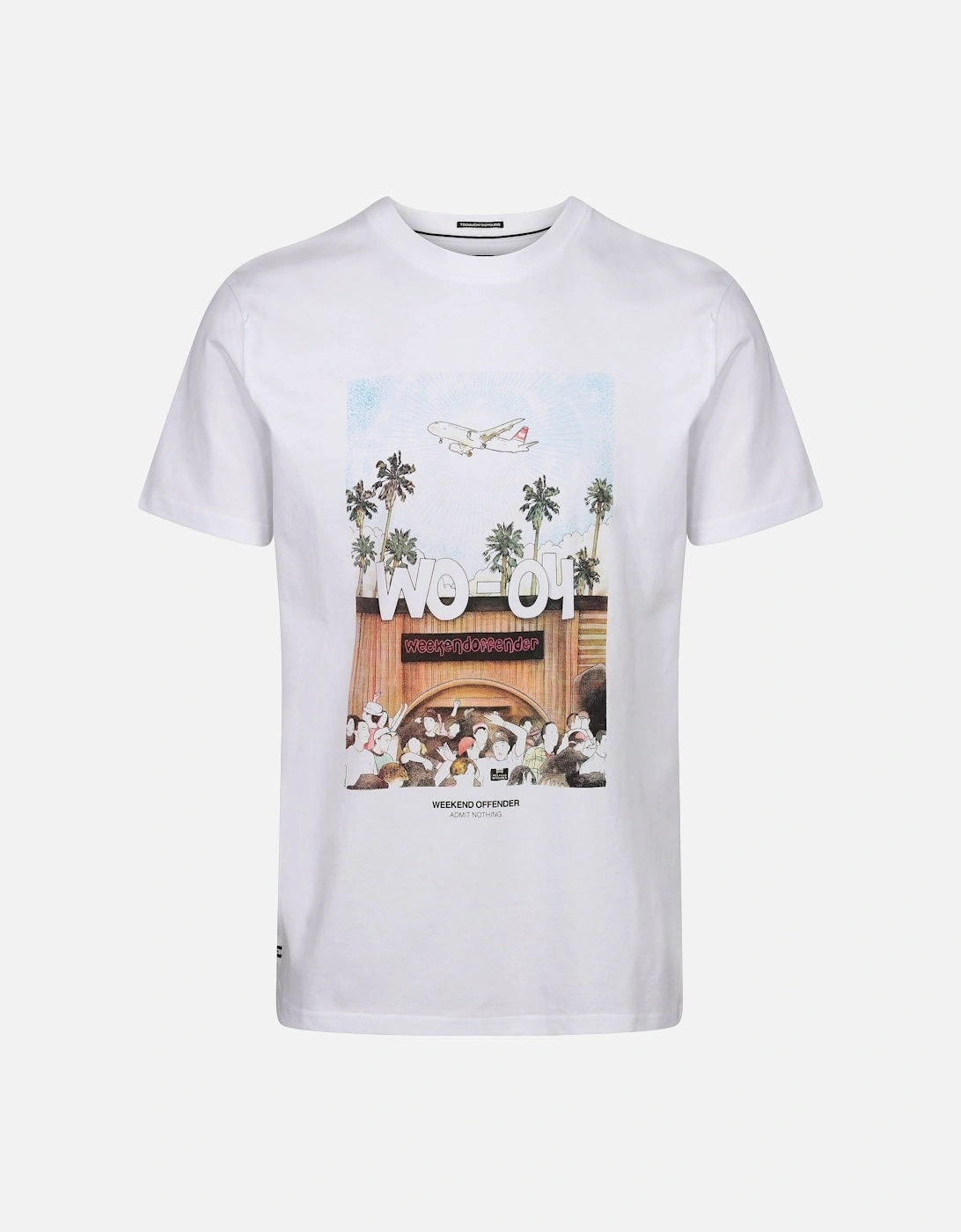 Loco Graphic Print Mens Crew Neck T-Shirt - White, 4 of 3