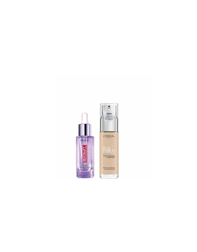 L’Oreal Paris Hyaluronic Acid Filler Serum and True Match Hyaluronic Acid Foundation Duo - 1N Ivory