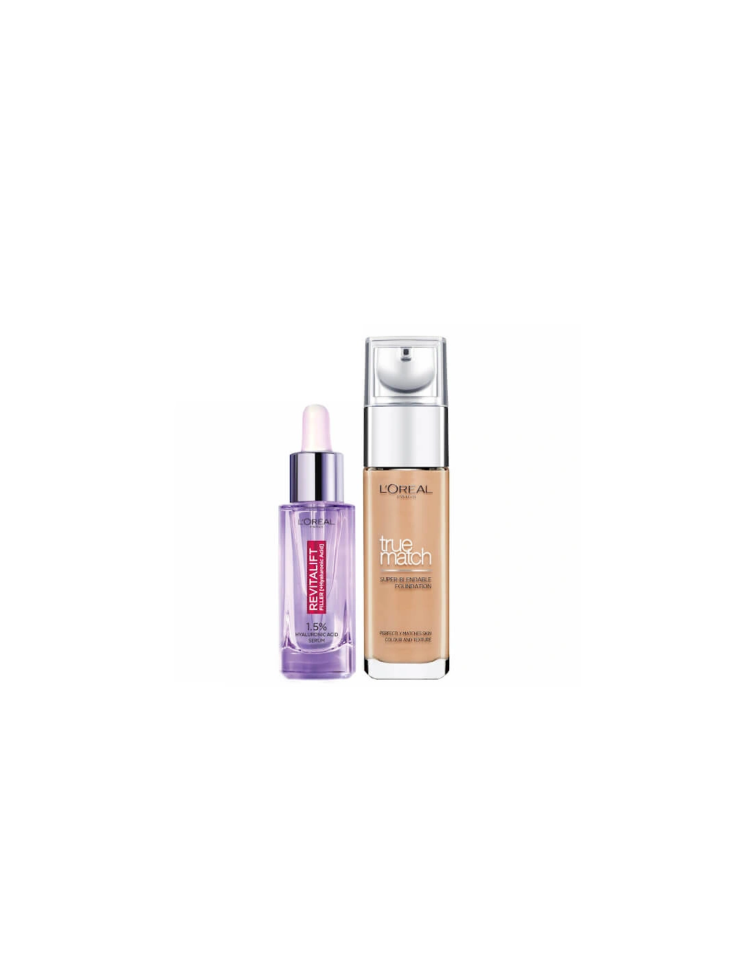 L’Oreal Paris Hyaluronic Acid Filler Serum and True Match Hyaluronic Acid Foundation Duo - 8W Golden Cappuccino, 2 of 1