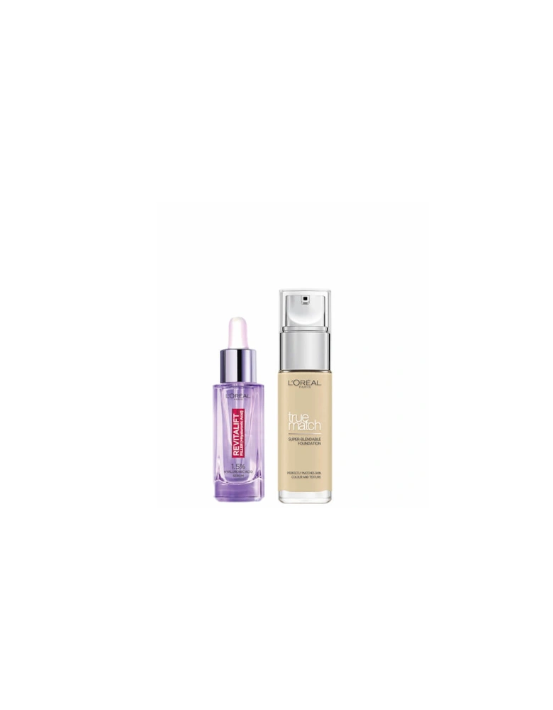 L’Oreal Paris Hyaluronic Acid Filler Serum and True Match Hyaluronic Acid Foundation Duo - 1W Golden Ivory