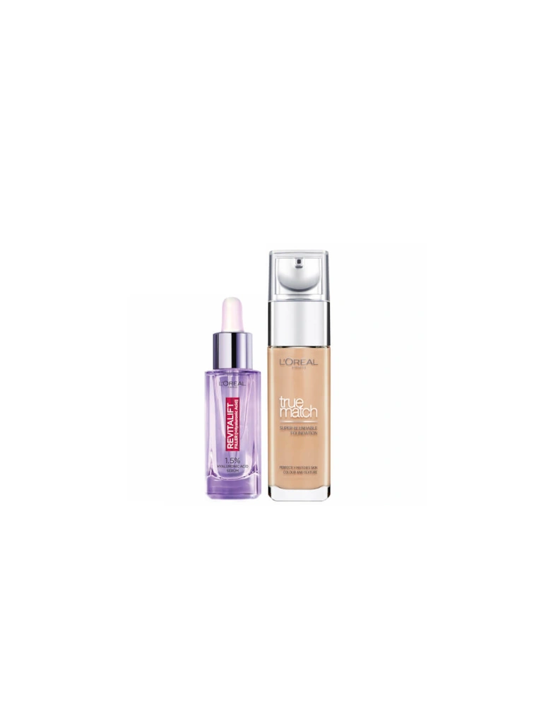L’Oreal Paris Hyaluronic Acid Filler Serum and True Match Hyaluronic Acid Foundation Duo - 6.5W Golden Toffee