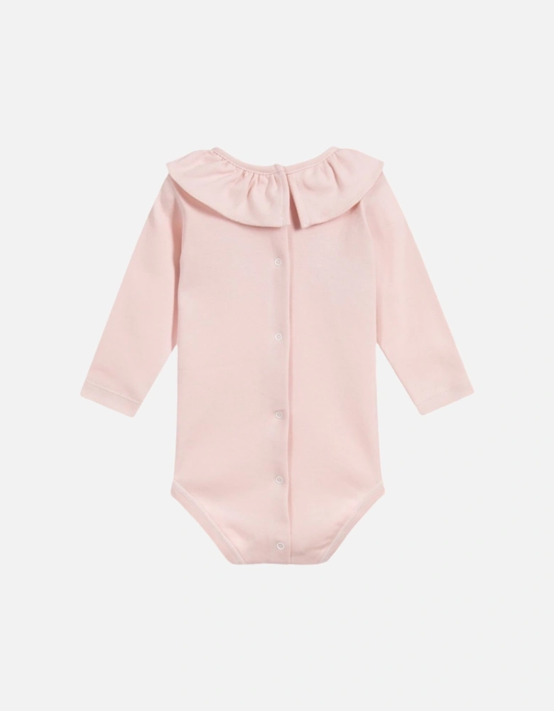 Dusty Pink Long Sleeve Frill Collar Body