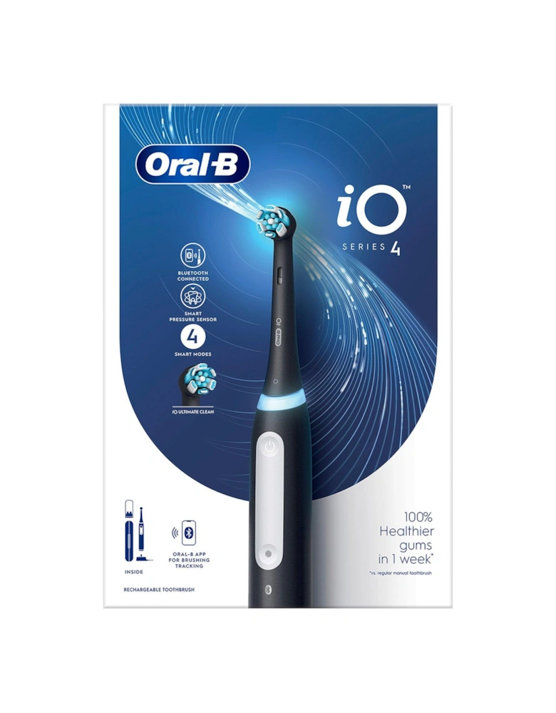 Oral-B iO4 Black Electric Toothbrush (With Free Travel Case)