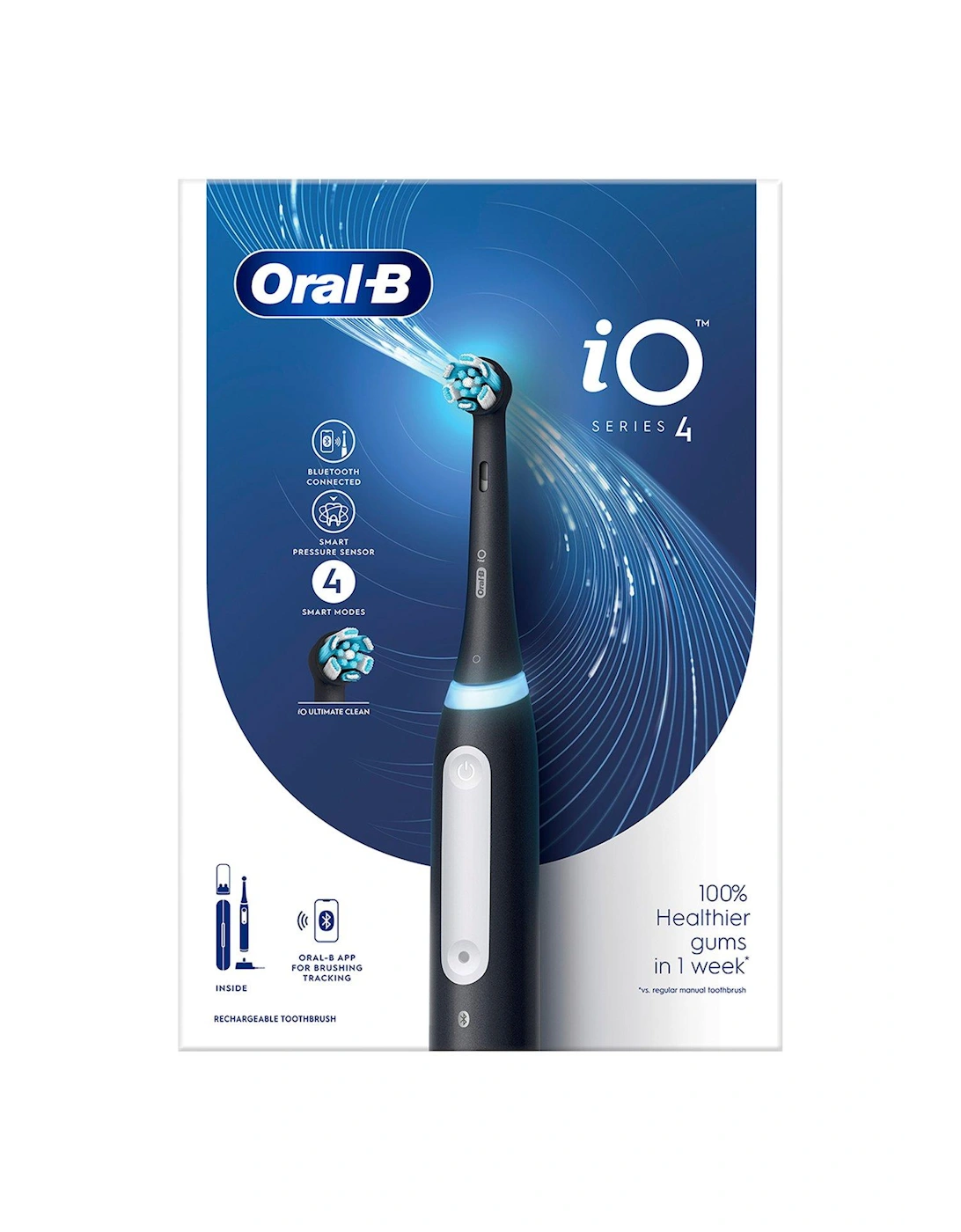 Oral-B iO4 Black Electric Toothbrush (With Free Travel Case), 2 of 1