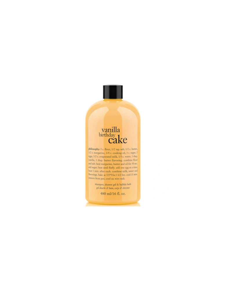 Vanilla Birthday Cake Shampoo, Bath & Shower Gel 480ml