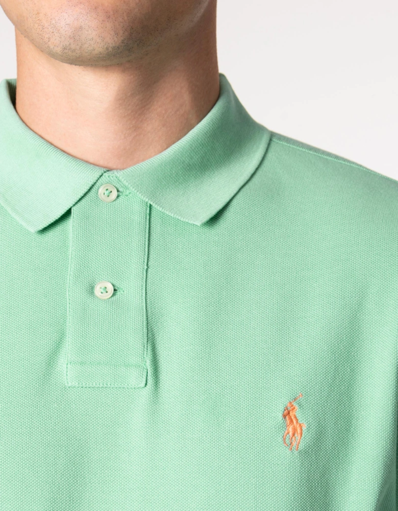 Custom Slim Fit Mesh Polo Shirt