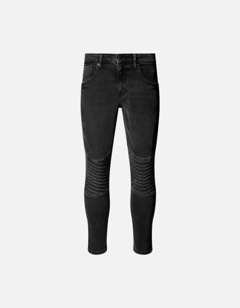 Brady Dark Grey Skinny Fit Biker Jeans