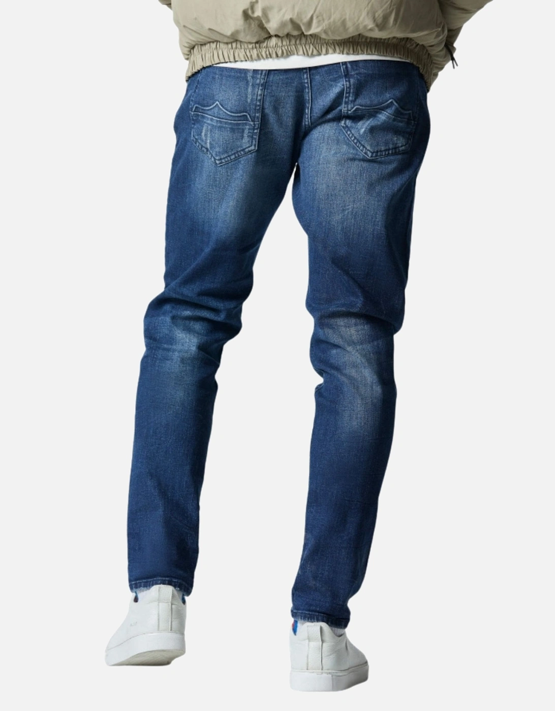 Major Tapered Fit Blue Jeans