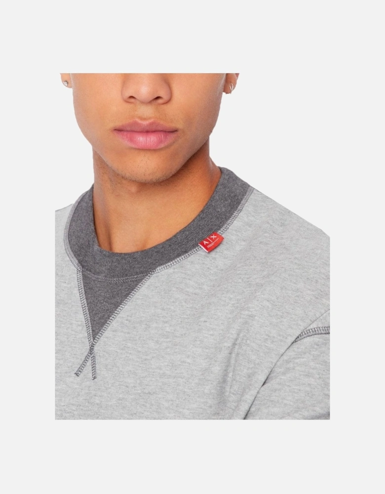 A|X Mens Jersey Sweatshirt Grey Melange