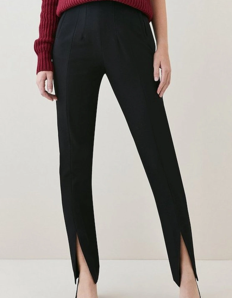 Slim Leg Darted Waist Tailored Trousers