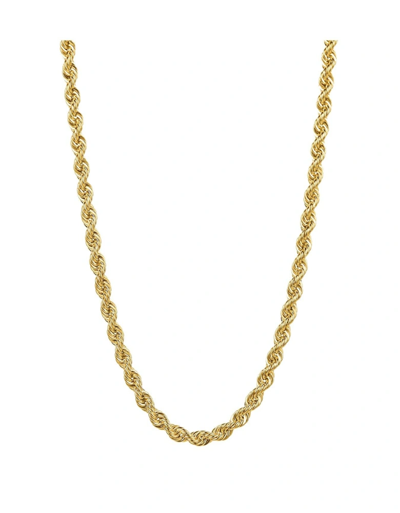 9ct Yellow Gold & Sterling Silver Bonded Rope Chain