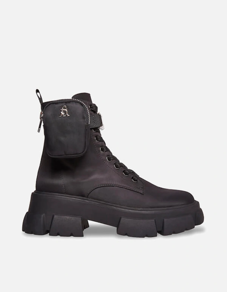 Tanker-P Canvas Biker Boots - - Home - Women's Shoes - Women's Boots - Tanker-P Canvas Biker Boots