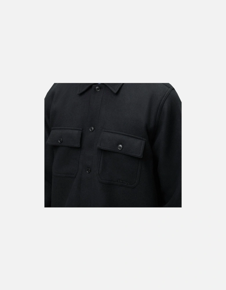 Men's Oversized Black Lovvo Fleeced Overshirt