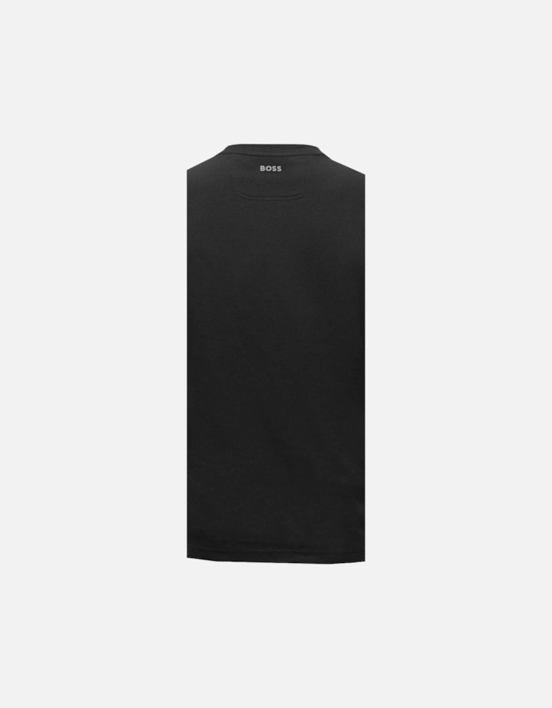 Men's Black T-shirt With Colour Block Chest Logo