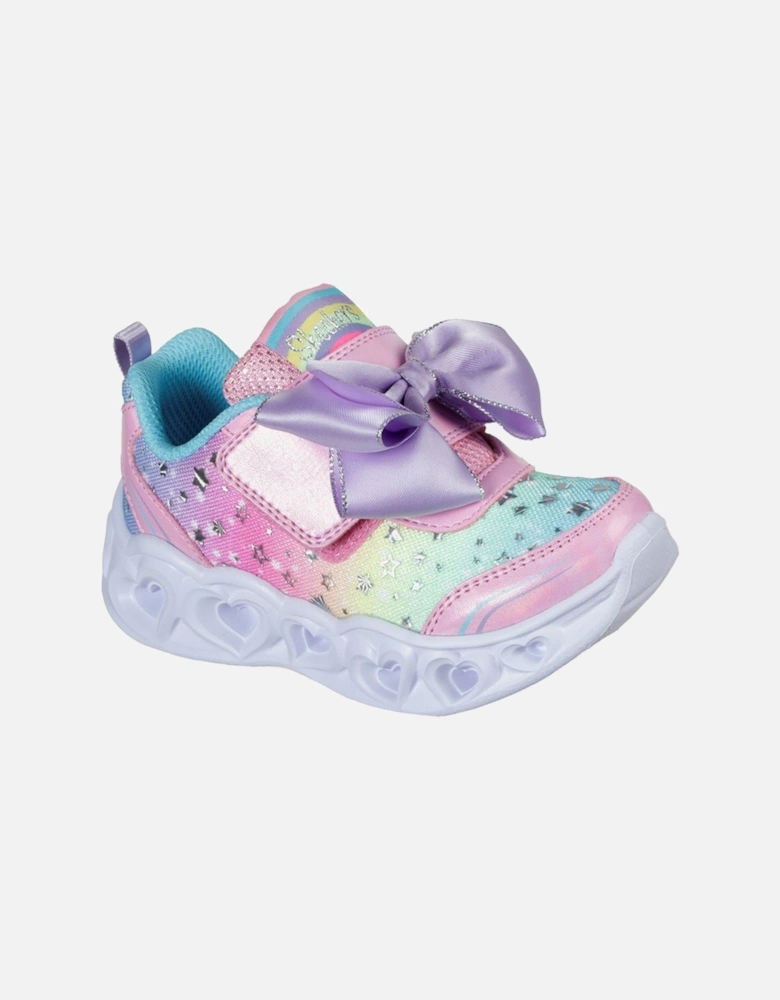 Girls Heart Lights Cushioned Light Up Trainers