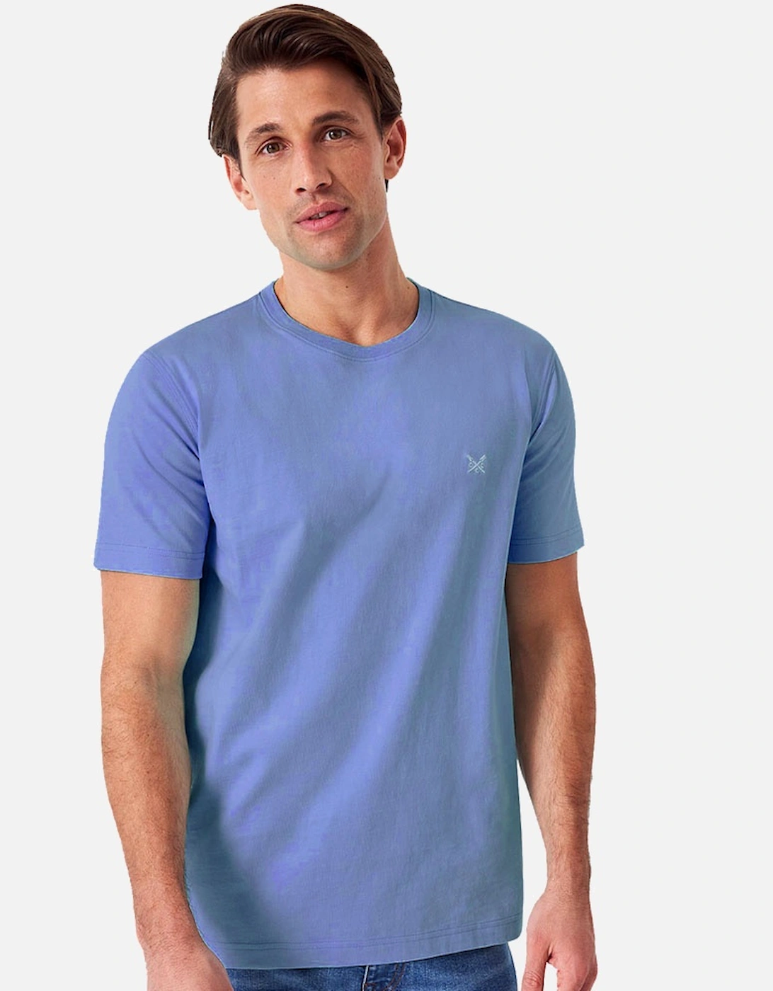 Mens Crew Classic Washed Jersey T Shirt, 2 of 1