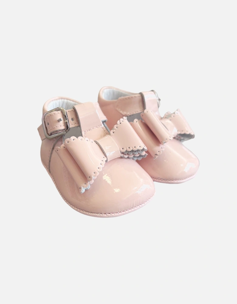 Pink Bow Patent Leather Pre Walkers