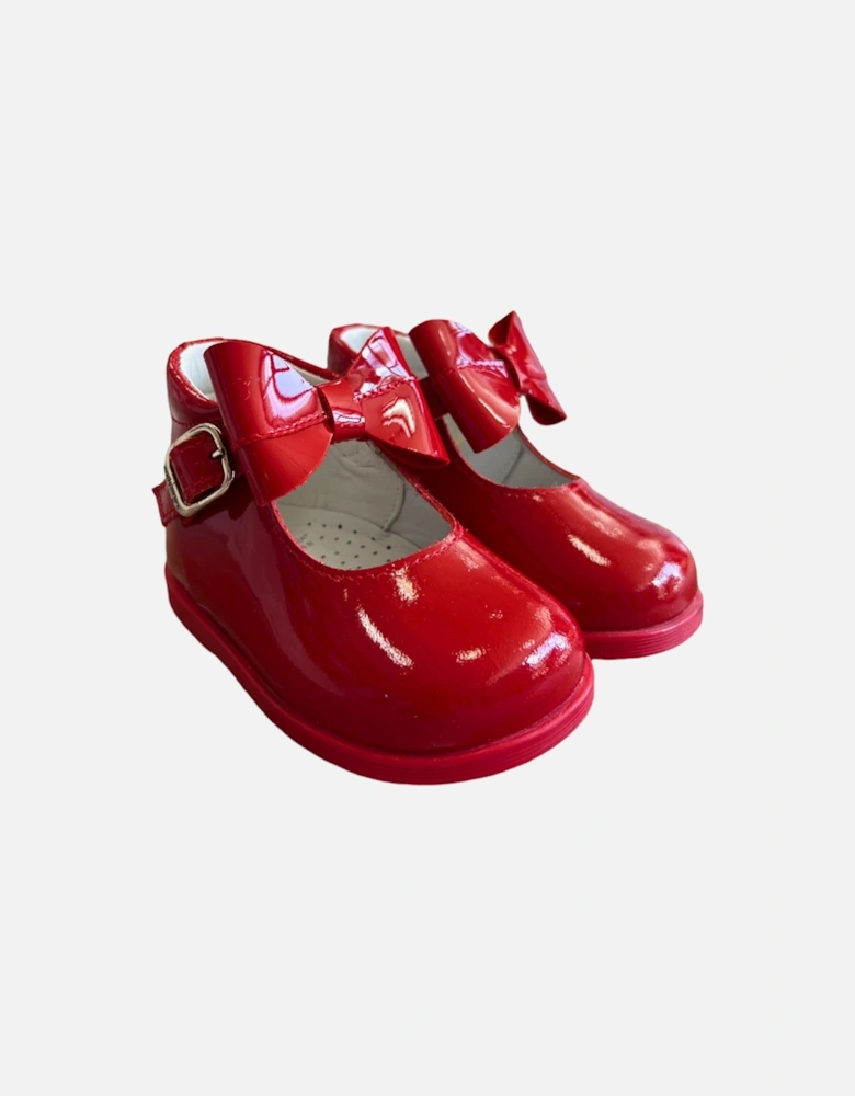 Red Bow Patent Leather Shoes