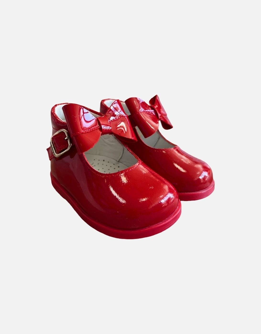 Red Bow Patent Leather Shoes, 4 of 3