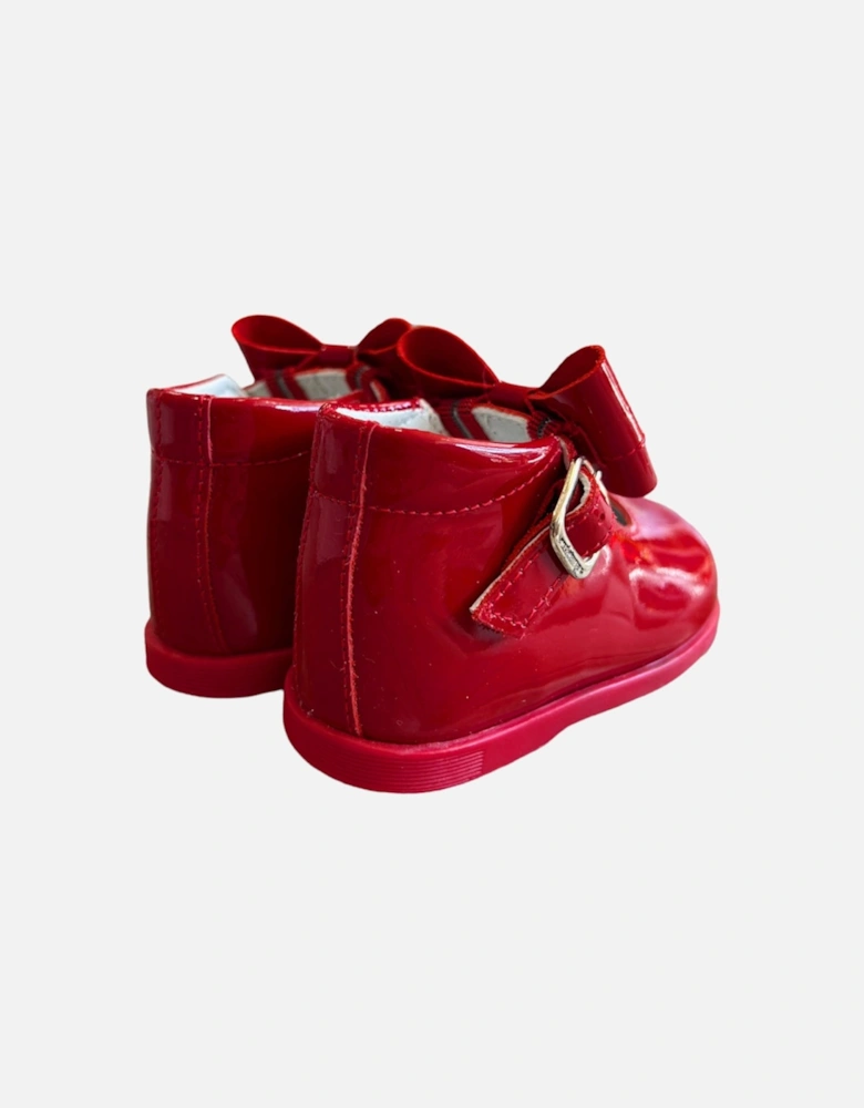 Red Bow Patent Leather Shoes