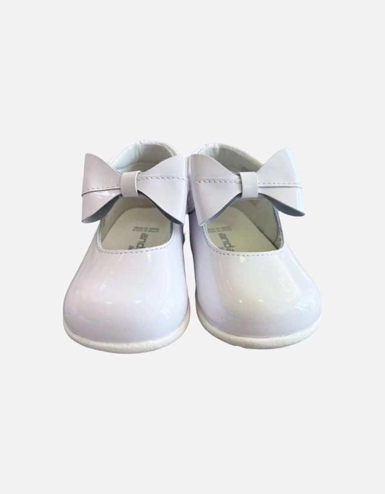 White Bow Patent Leather Shoes