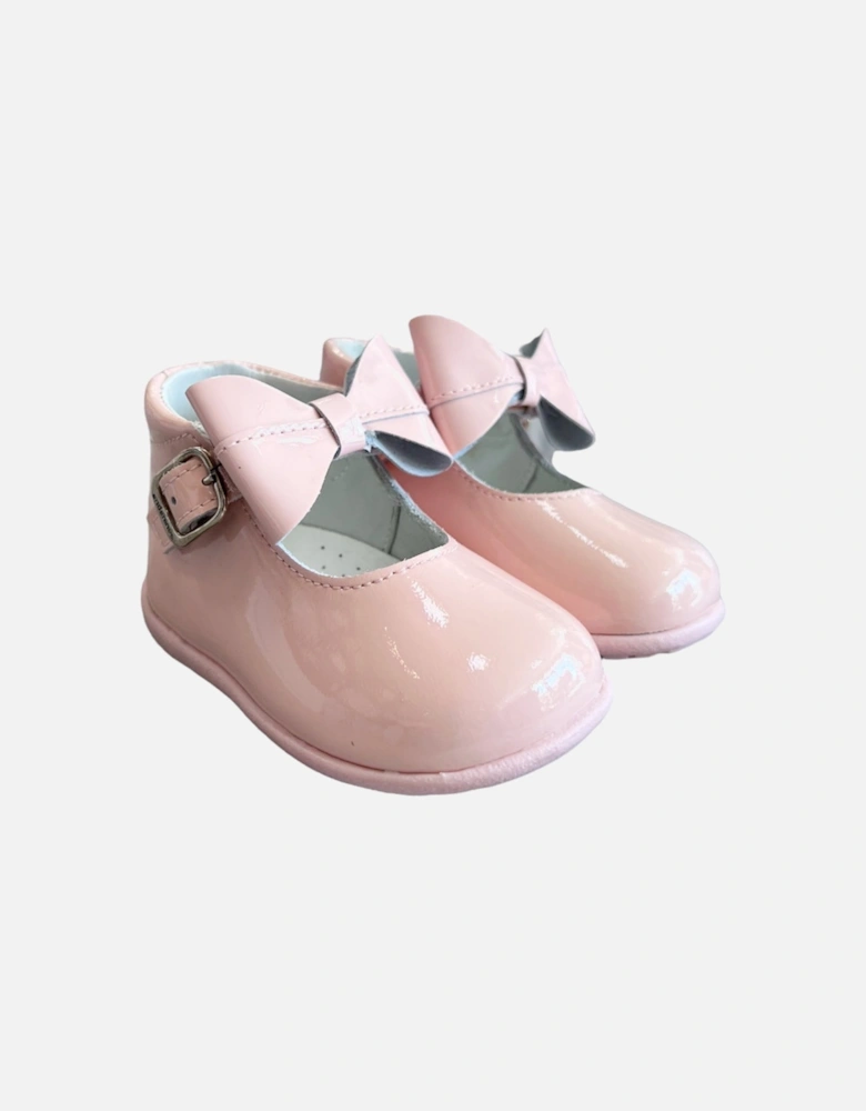 Pink Bow Patent Leather Shoes