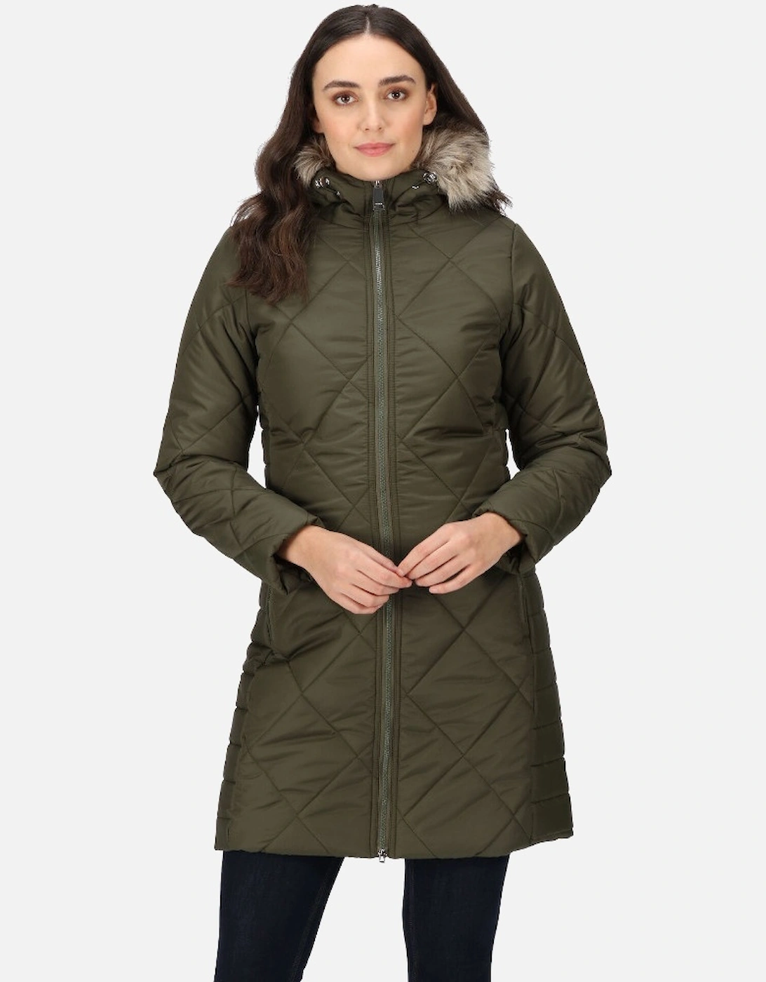 Womens Fritha II Long Length Padded Coat, 5 of 4