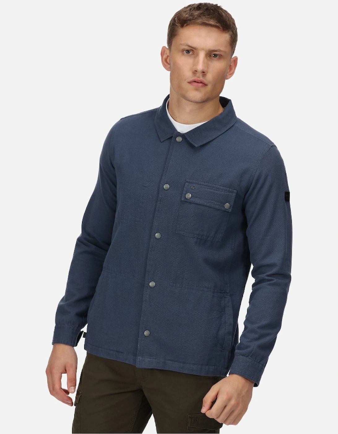 Mens Jayden Coolweave Cotton Long Sleeve Shirt, 5 of 4