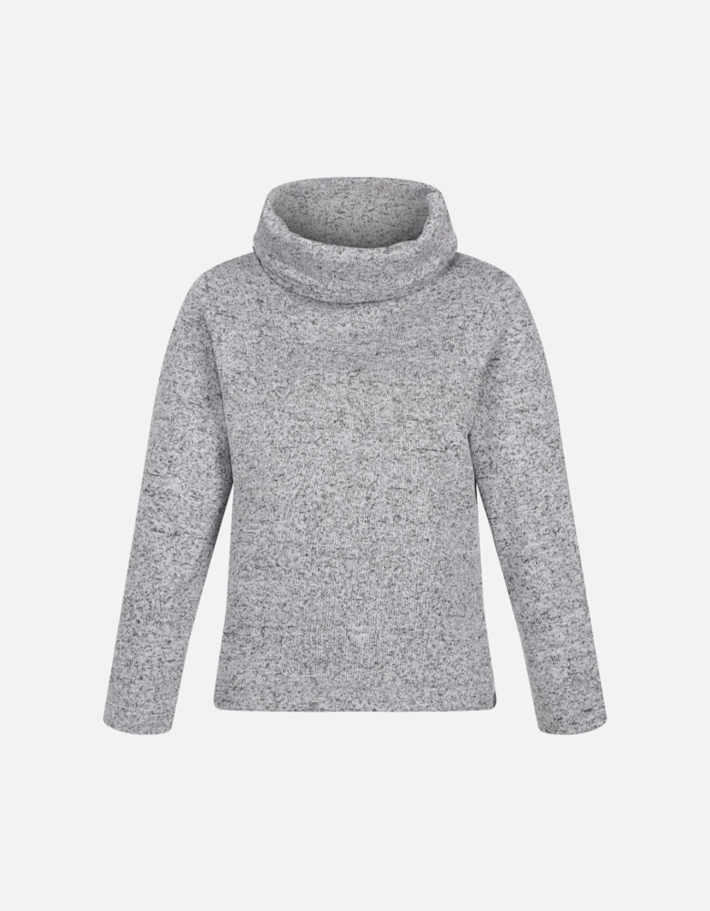 Womens Hedda Cowl Neck Knit Effect Fleece Sweat